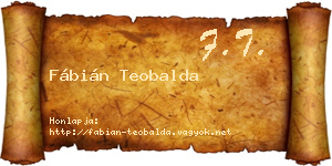 Fábián Teobalda névjegykártya